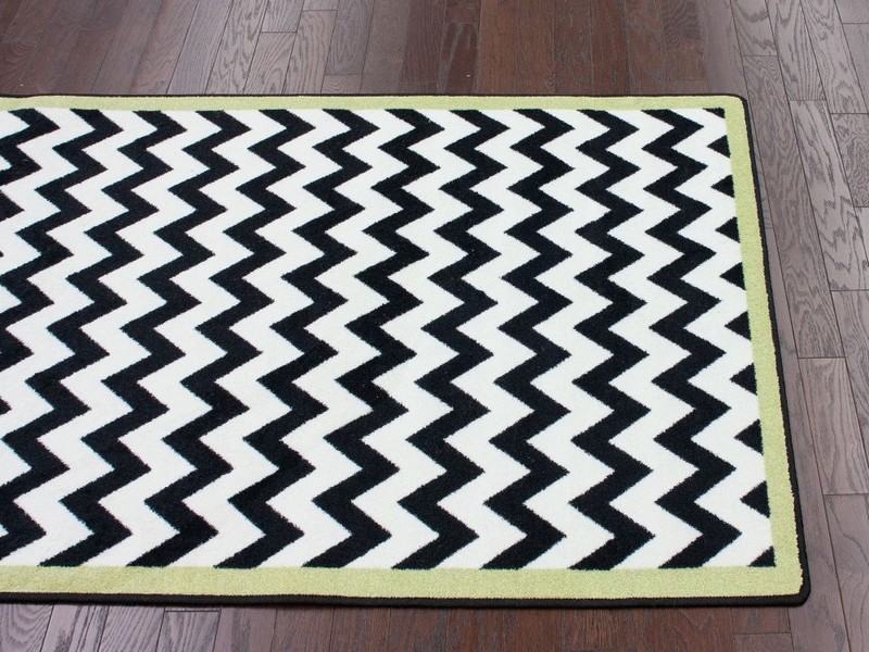 Navy Chevron Rug