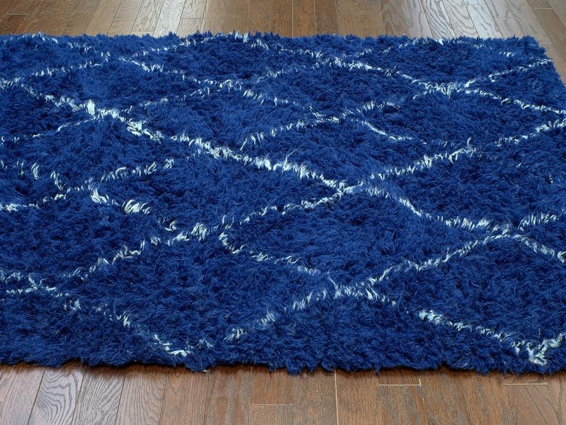 Navy Shag Rug