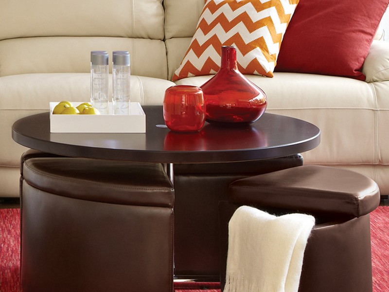 Neptune Coffee Table With Storage Ottomans