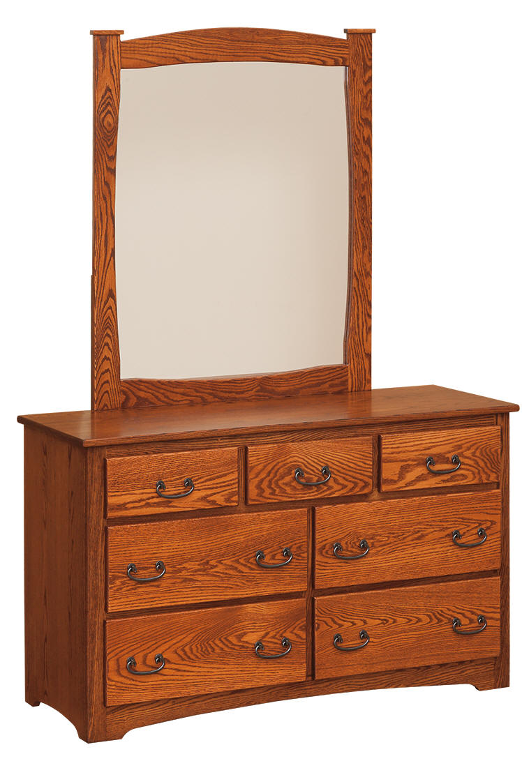 Oak Dresser With Mirror