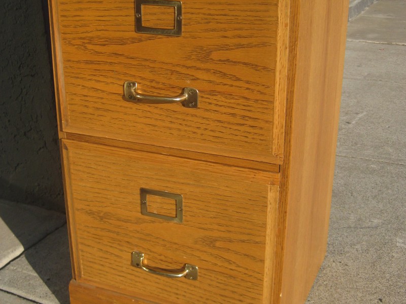 Oak File Cabinet 2 Drawer