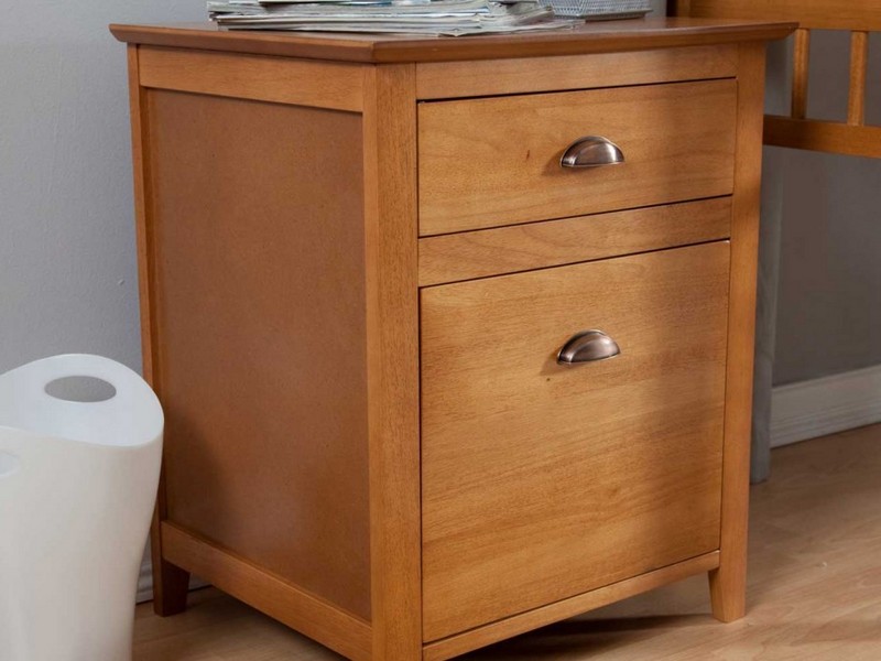 Oak Filing Cabinet 2 Drawer