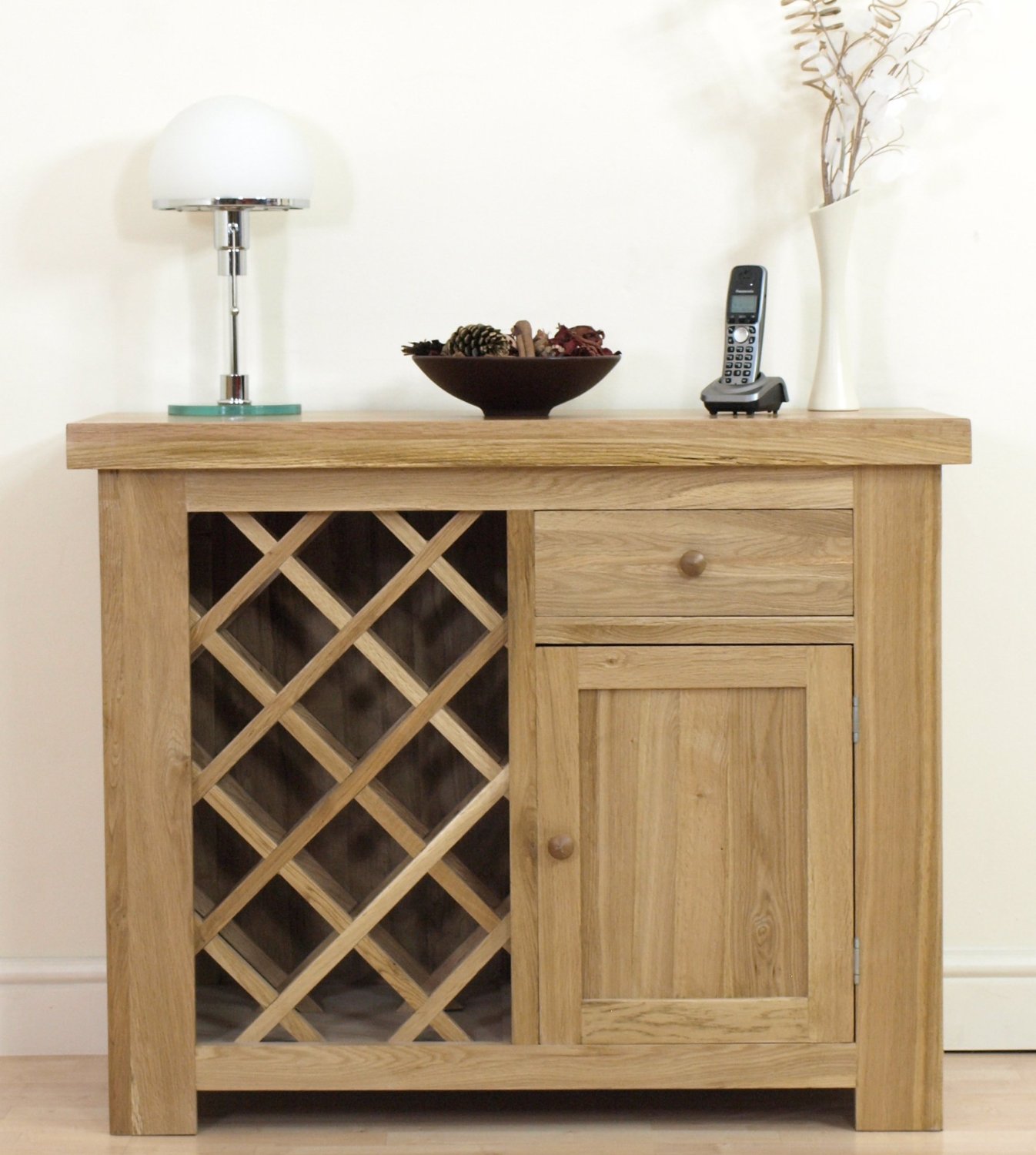 Oak Sideboard With Wine Rack