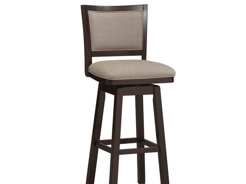 Oak Swivel Bar Stools With Back