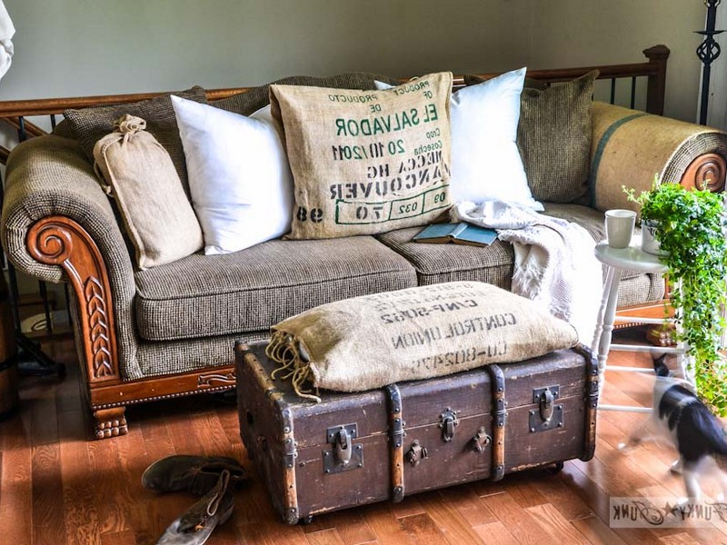 Old Trunk As Coffee Table