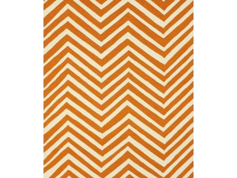 Orange Chevron Rug 5x8