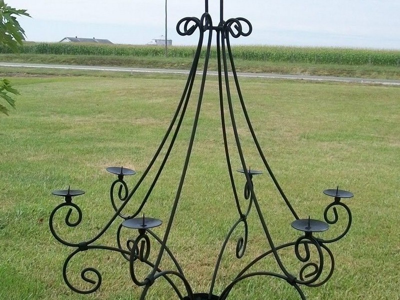 Outdoor Candle Chandelier Non Electric