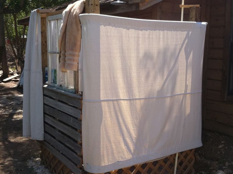 Outdoor Shower Curtain Rod