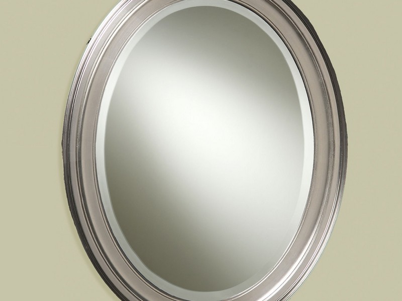 Oval Bathroom Mirrors Brushed Nickel