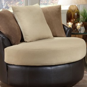 Oversized Round Chair With Cup Holder