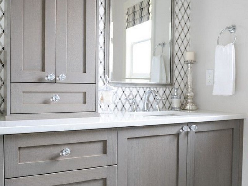 Painting Bathroom Cabinets Gray