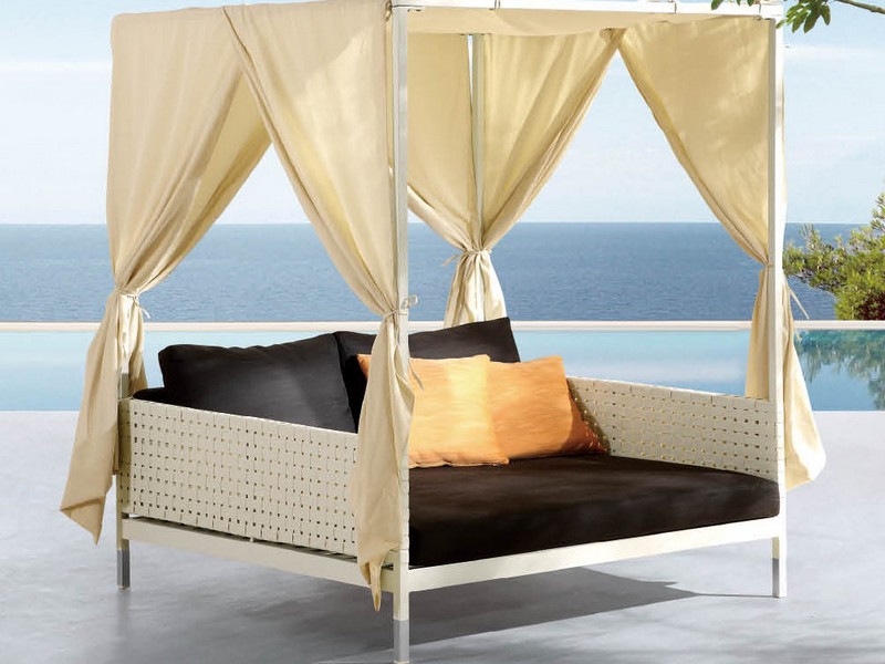 Patio Daybed With Canopy Set