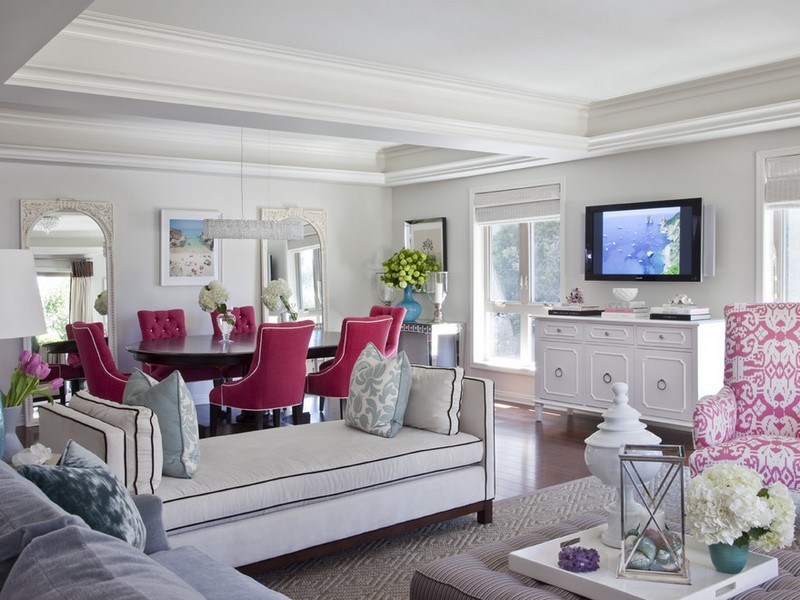 Pink Accent Chairs Living Room