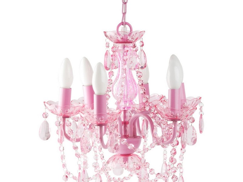 Pink Crystal Chandelier For Nursery