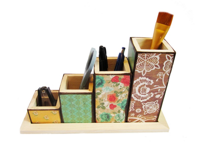 Pink Desk Organizer Set