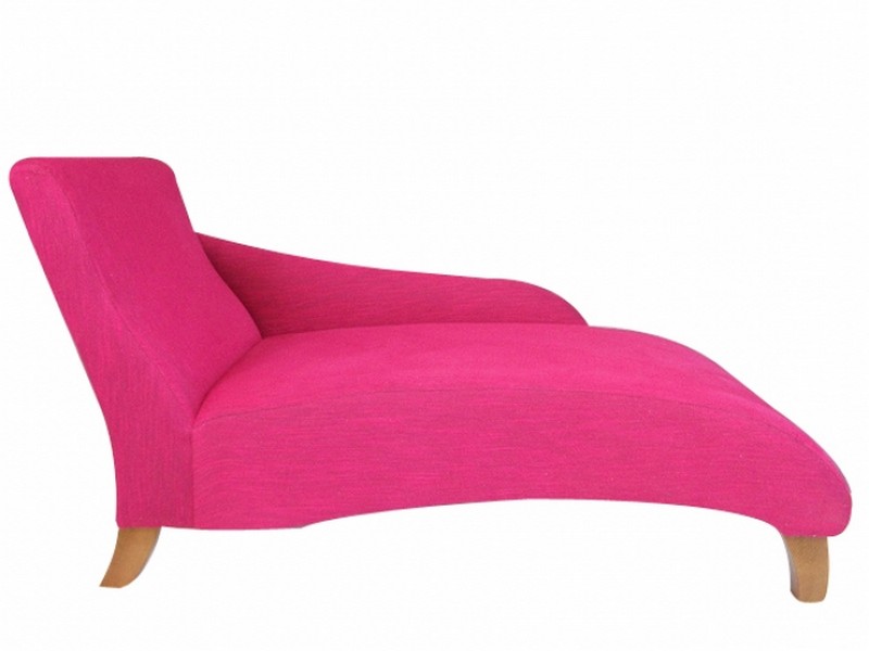 Pink Leather Chaise Lounge