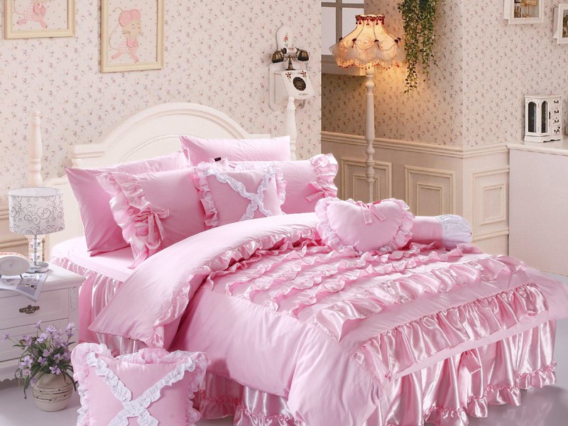 Pink Ruffle Twin Bedding