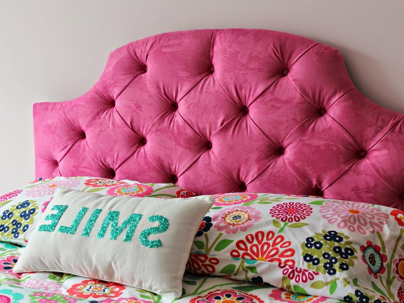 Pink Tufted Headboard Queen