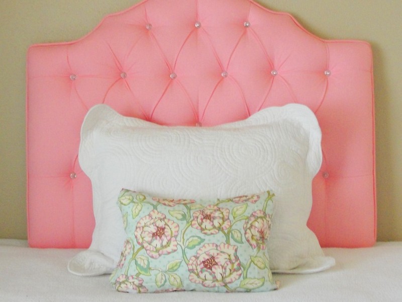 Pink Tufted Headboard Twin