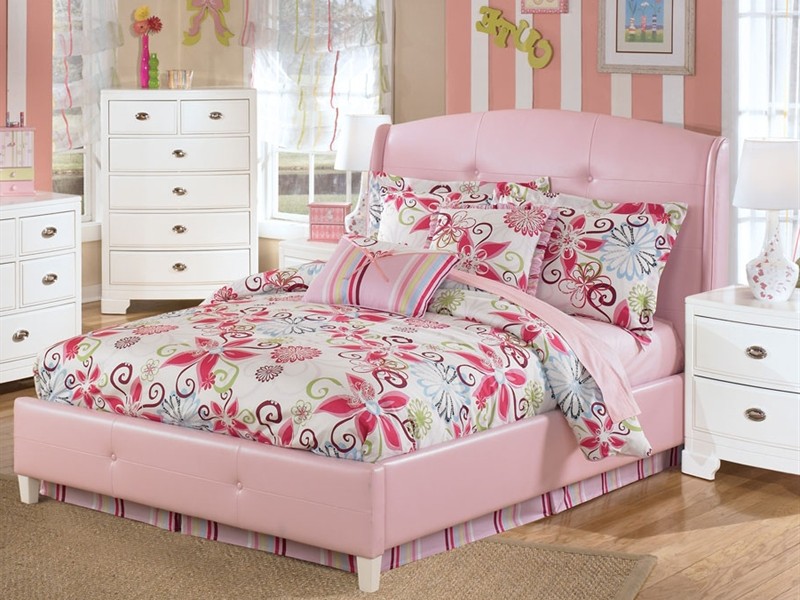 Pink Upholstered Bed Frame