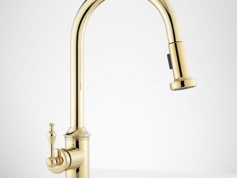 Polished Brass Bathroom Faucets Centerset