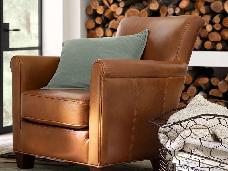 Pottery Barn Irving Leather Chair