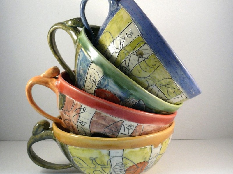 Pottery Soup Bowls With Handles