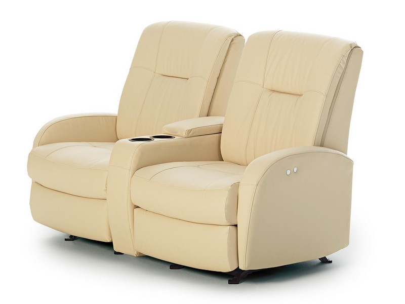 Power Loveseat Recliner With Console