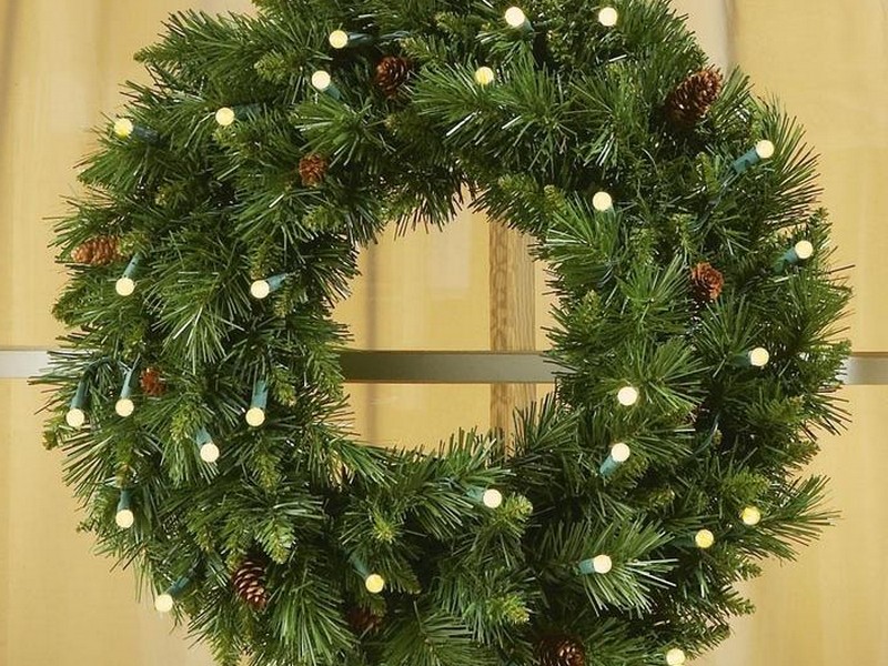 Pre Lit Wreaths Cordless