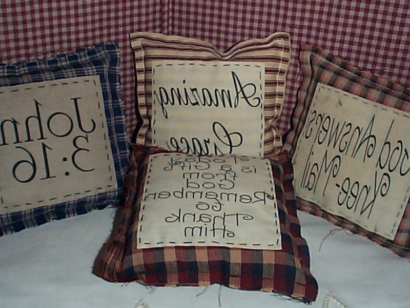 Primitive Pillows With Sayings