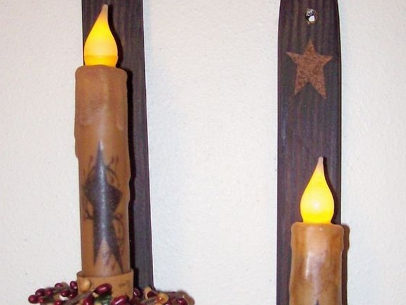Primitive Wall Candle Holders