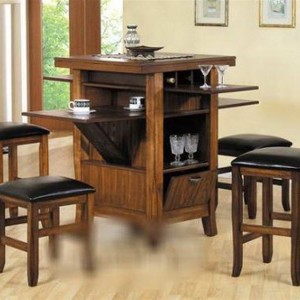 Pub Style Kitchen Table With Storage