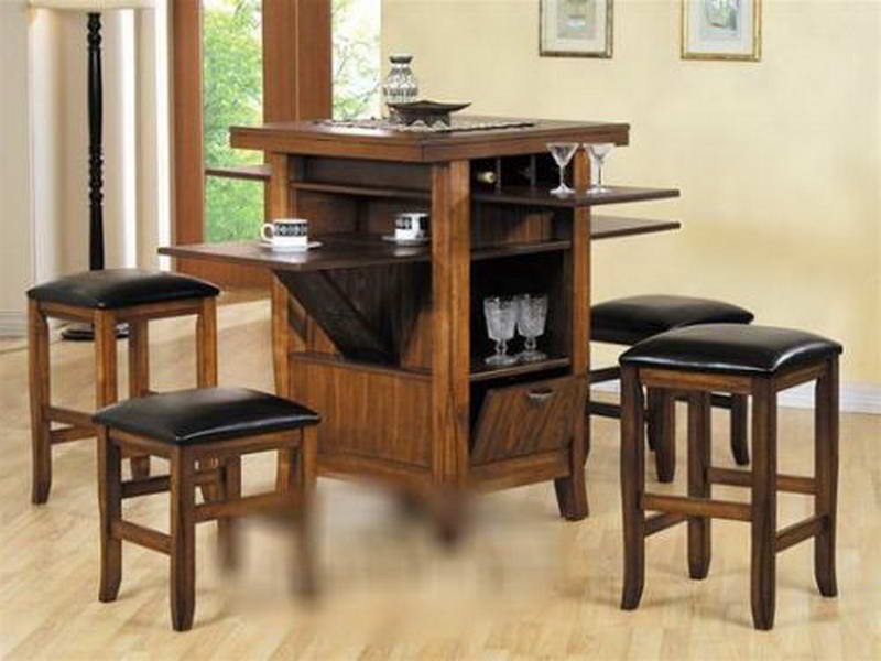 Pub Style Kitchen Table With Storage