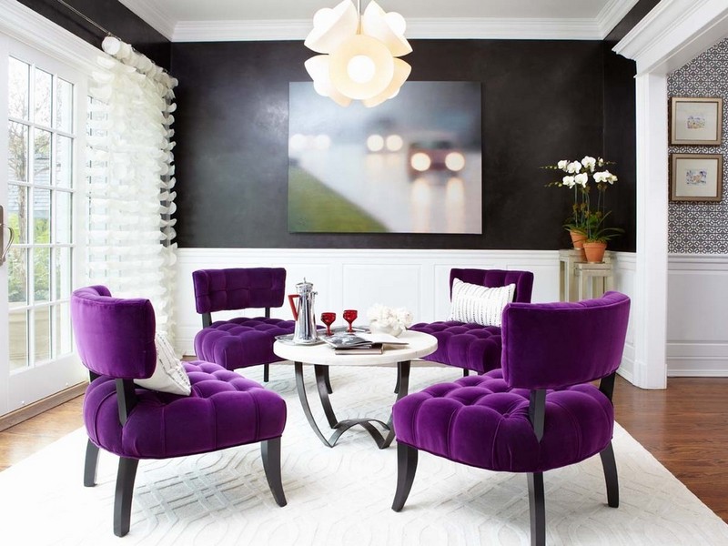 Purple Accent Chairs Living Room