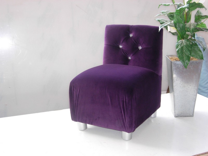 Purple And Black Accent Chair