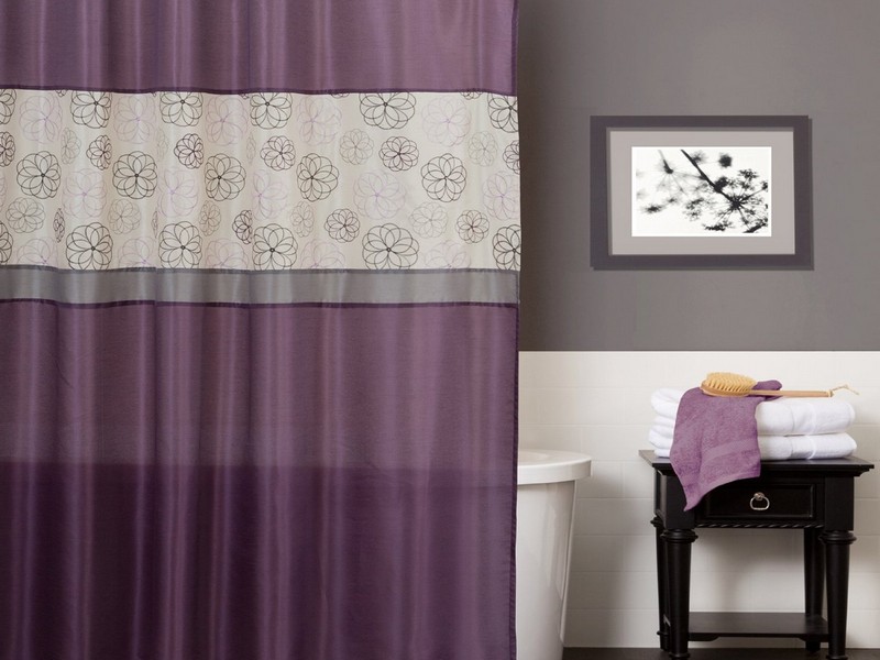 Purple And Gray Bathroom Accessories