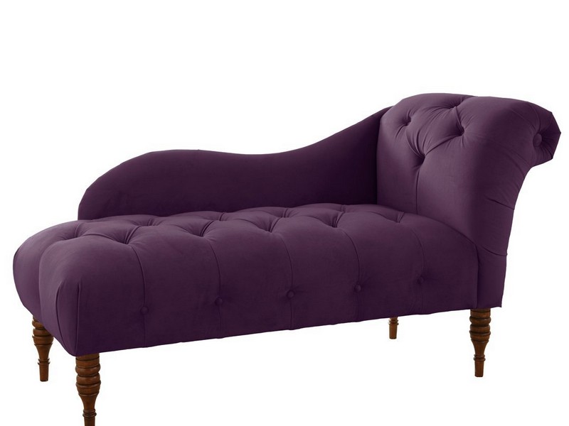 Purple Leather Chaise Lounge