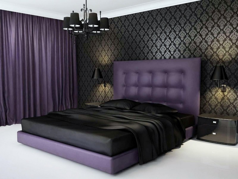 Purple Tufted Headboard