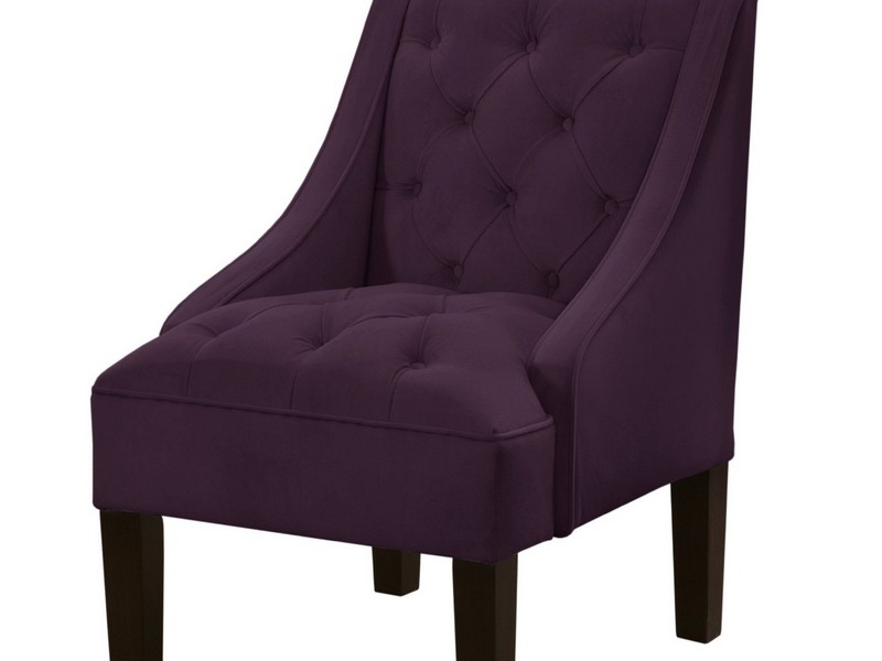 Purple Velvet Accent Chair