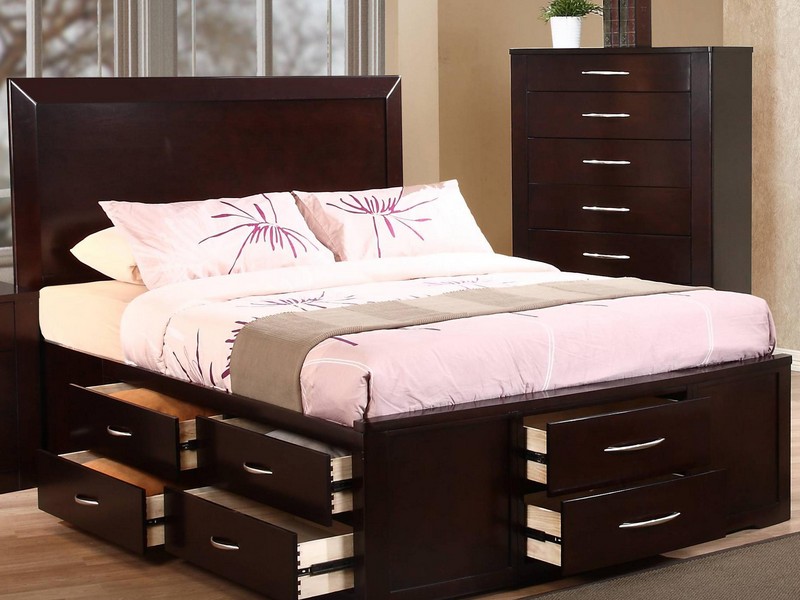 Queen Platform Bed With Storage Drawers