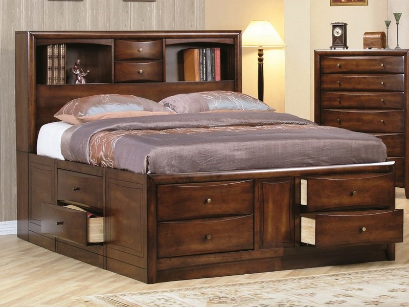 Queen Size Platform Bed With Storage