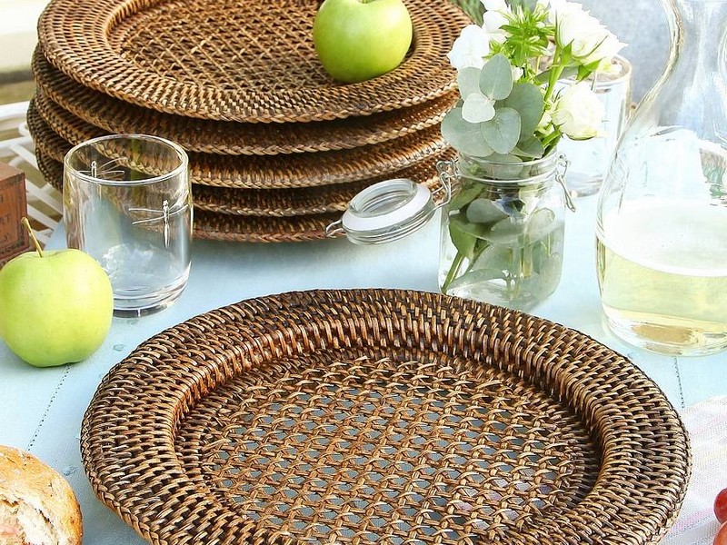 Rattan Charger Plates