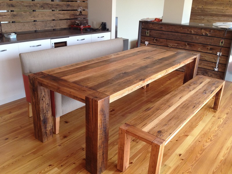 Reclaimed Wood Dining Table And Chairs
