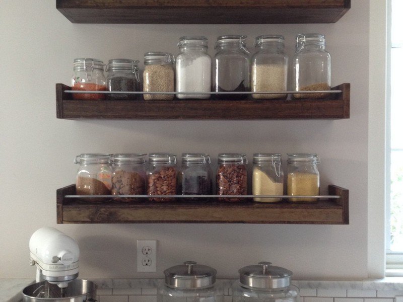 Reclaimed Wood Floating Shelves