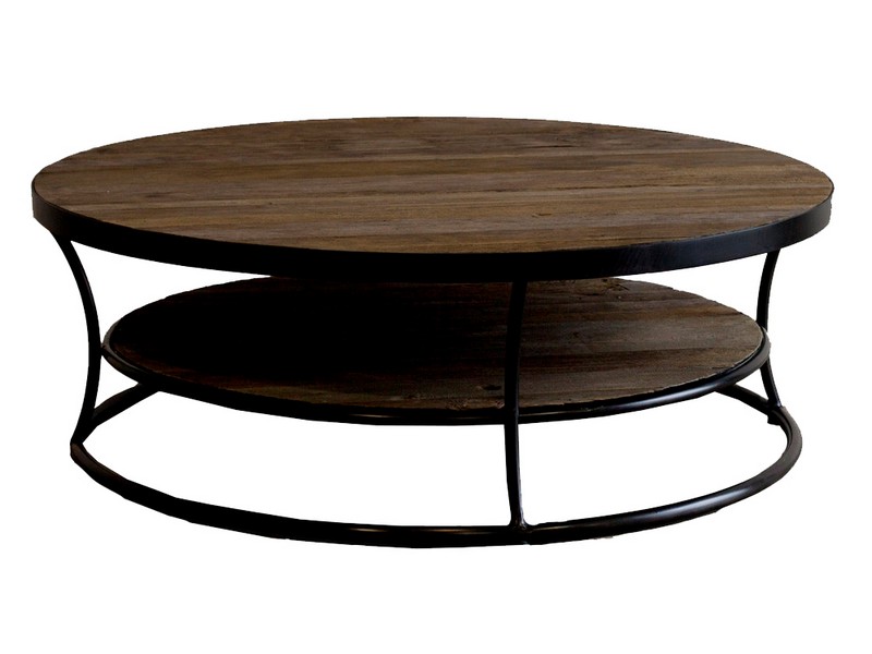 Reclaimed Wood Round Coffee Table