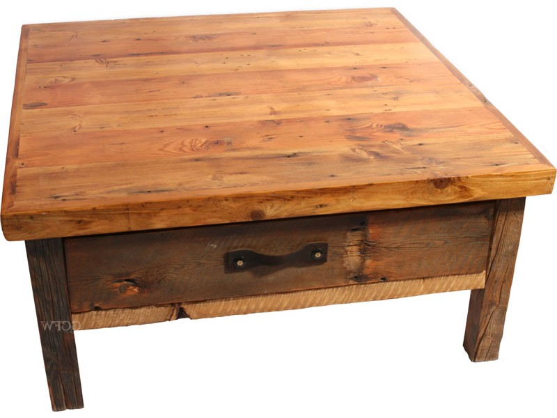 Reclaimed Wood Square Coffee Table