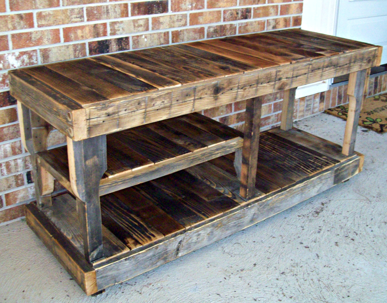 Reclaimed Teak Wood TV Stand