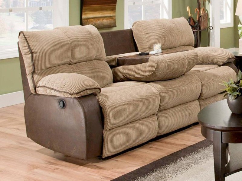 Reclining Sofa With Drop Down Table