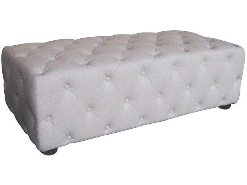 Rectangular Leather Ottoman