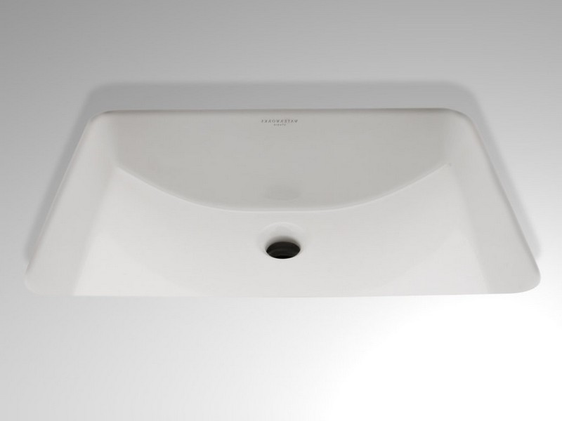 Rectangular Undermount Bathroom Sink White